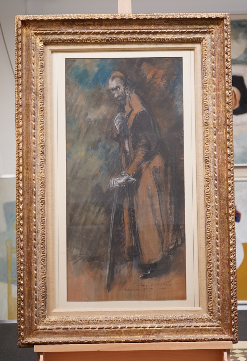 Everett Shinn (American, 1876-1953), Sir Henry Irving as Shylock, c.1910, pastel on paperboard, 71 x 34cm
